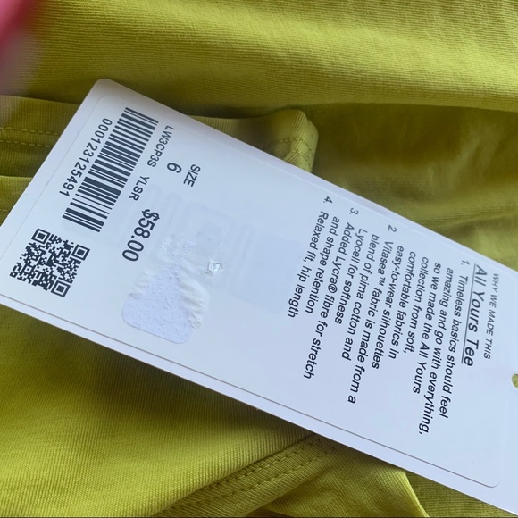 Lululemon All Yours Tee Yellow - Picture 9 of 9